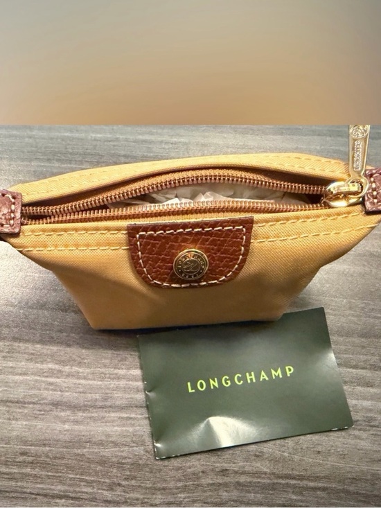 Longchamp Handbags - Longchamp Tan and Brown Small Change Pouch
